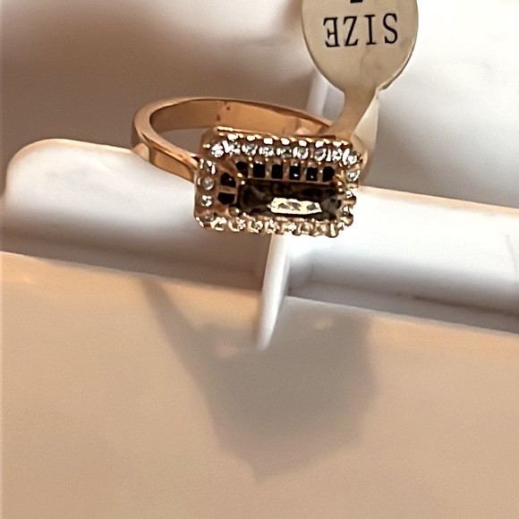 GoldFlake Bar Ring  Sz 7 - Picture 5 of 13